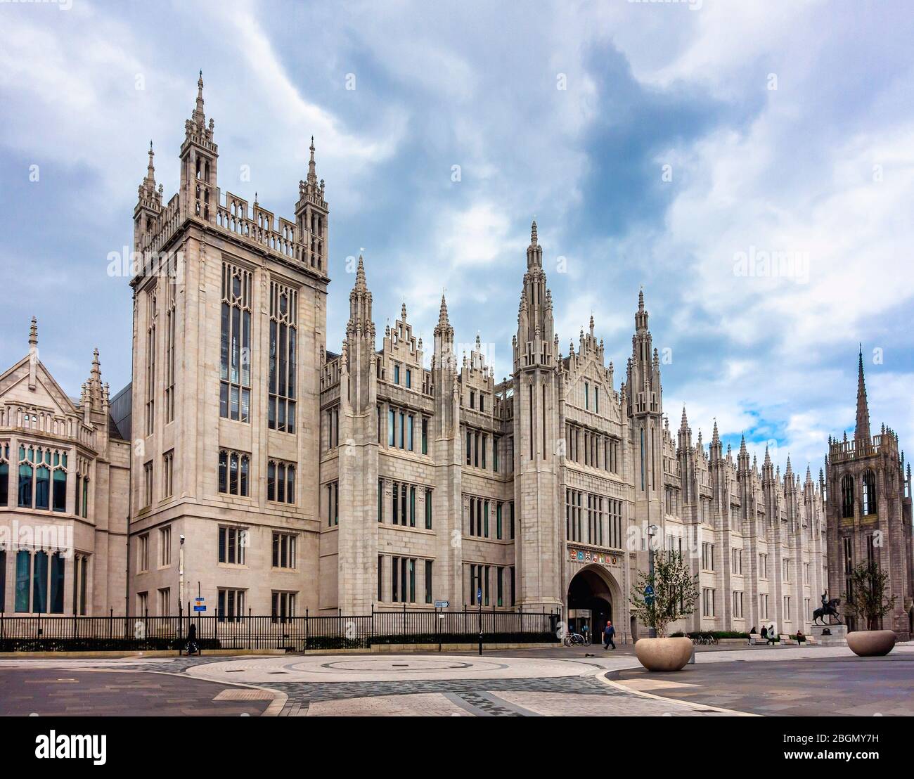 Collège Marischal Broad Street à Aberdeen Scotland UK administré par Université d'Aberdeen et utilisés par le Conseil d'Aberdeen Banque D'Images