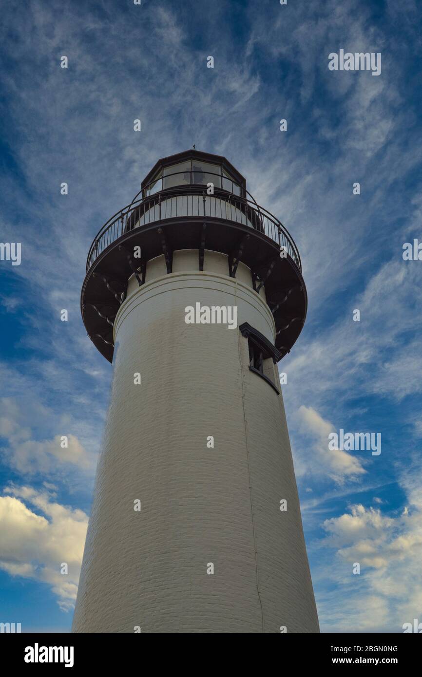 Phare blanc de dessous Banque D'Images