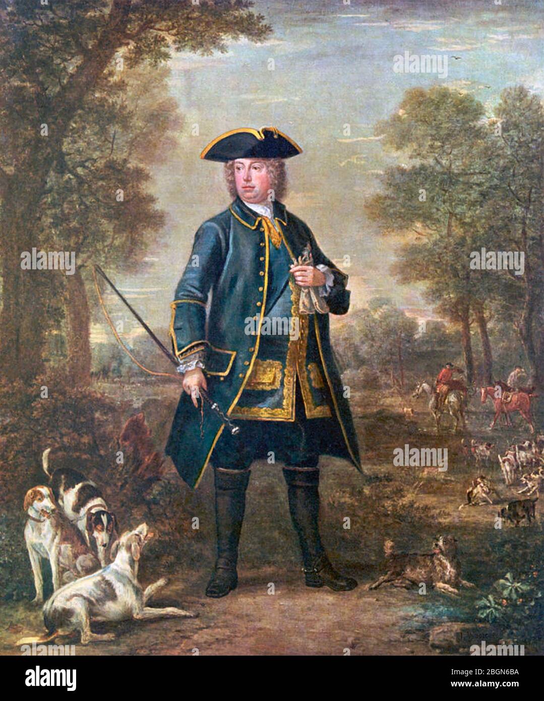 ROBERT WALPOLE (1676-1745) premier Premier ministre de Grande-Bretagne peint par John Wooton Banque D'Images