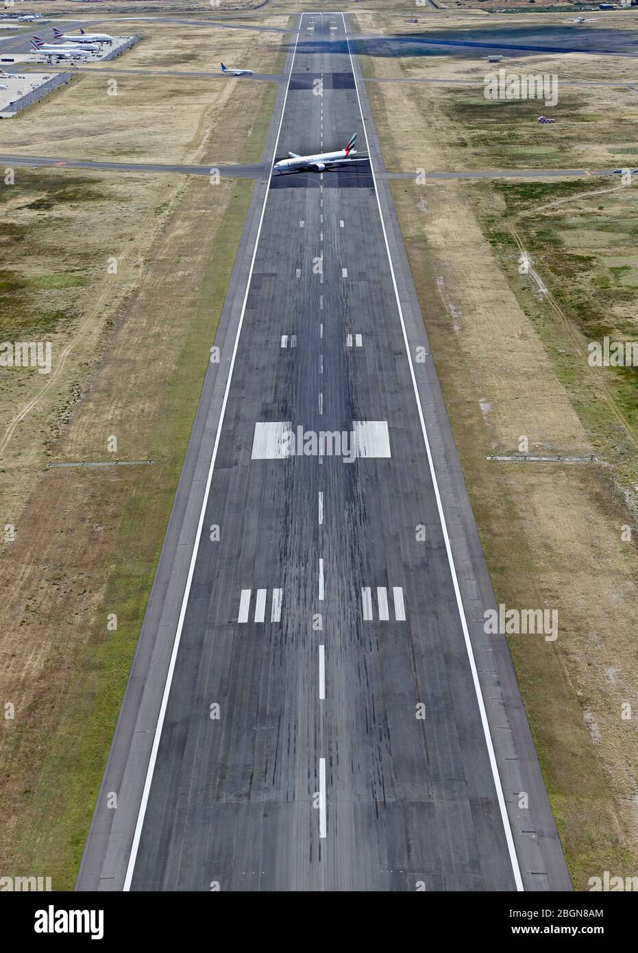 Photo aérienne de l'aéroport international du Cap Banque D'Images