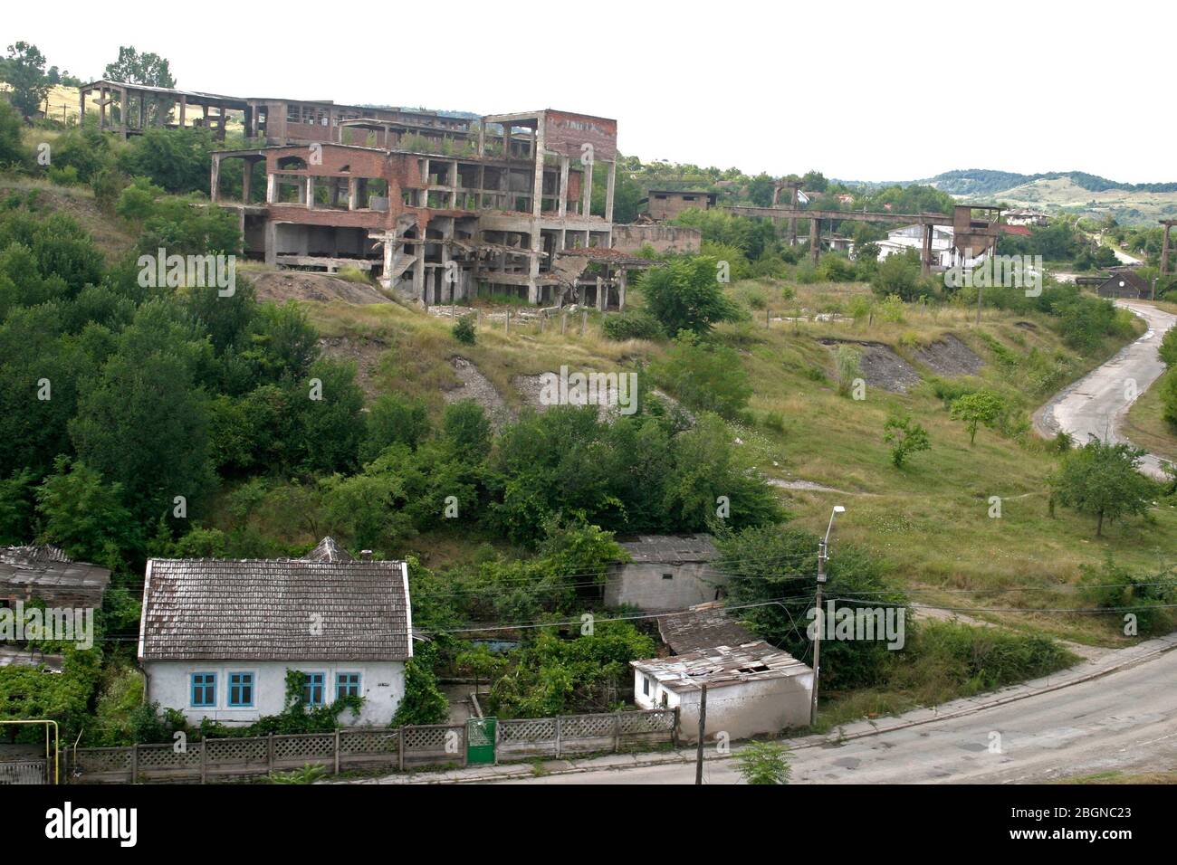 Centrale électrique abandonnée à Hunedoara, Roumanie Banque D'Images