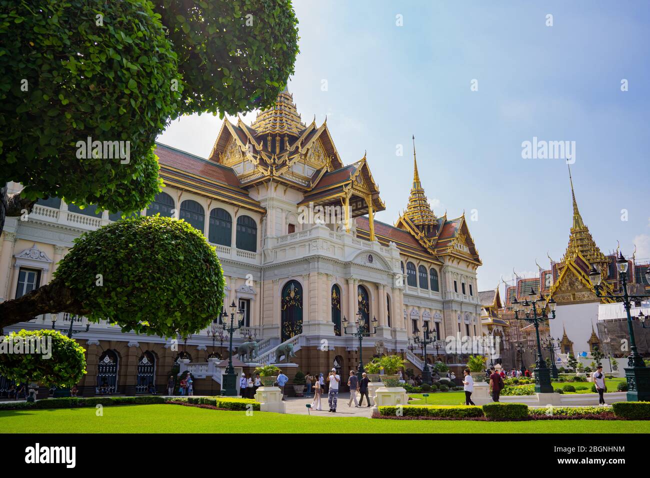 Bangkok, Thaïlande - 24 décembre 2018 : le Grand Palais est un bâtiment complexe de Bangkok, est la résidence officielle du roi depuis 1782 jusqu'en 1925 Banque D'Images