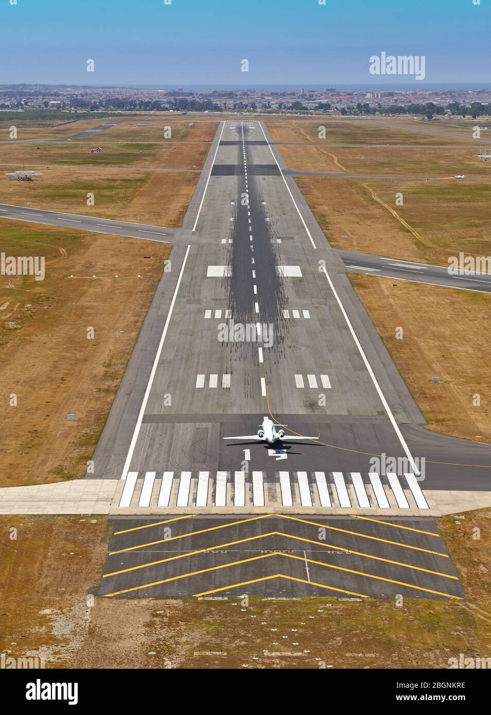 Photo aérienne de l'aéroport international du Cap Banque D'Images