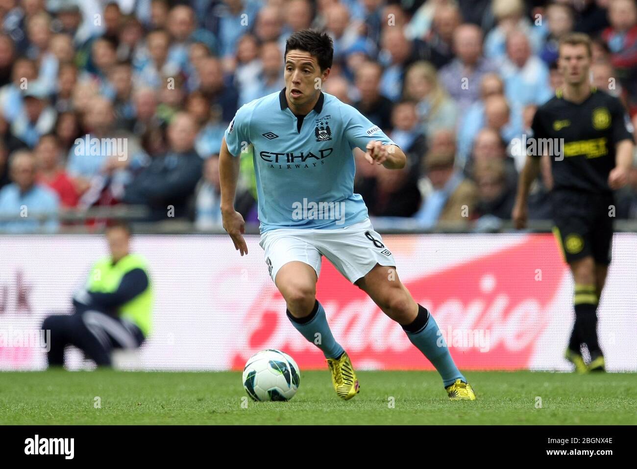 LONDRES, ANGLETERRE Samir Nasri de Manchester City lors du match final de la FA Cup avec Budweiser entre Manchester City et Wigan Athletic au stade Wembley à Londres le samedi 11 mai 2013. (Crédit: Mi News) Banque D'Images