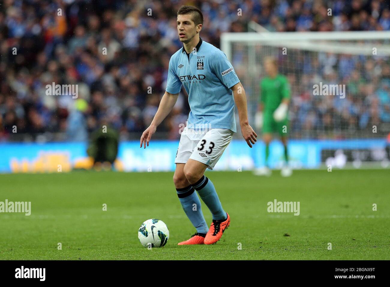 LONDRES, ANGLETERRE Matija Nastasic de Manchester City lors de la coupe FA avec Budweiser finale match entre Manchester City & Wigan Athletic au stade Wembley à Londres le samedi 11 mai 2013. (Crédit: Mi News) Banque D'Images