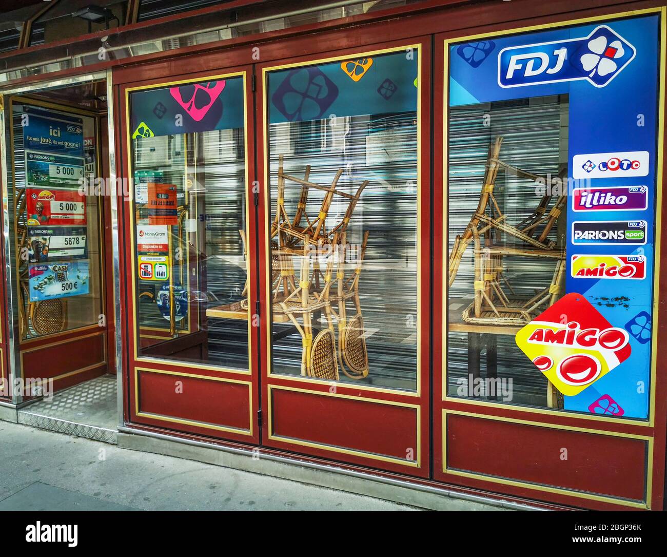 LE CORONAVIRUS A CESSÉ LE JEU DE SPORT Banque D'Images