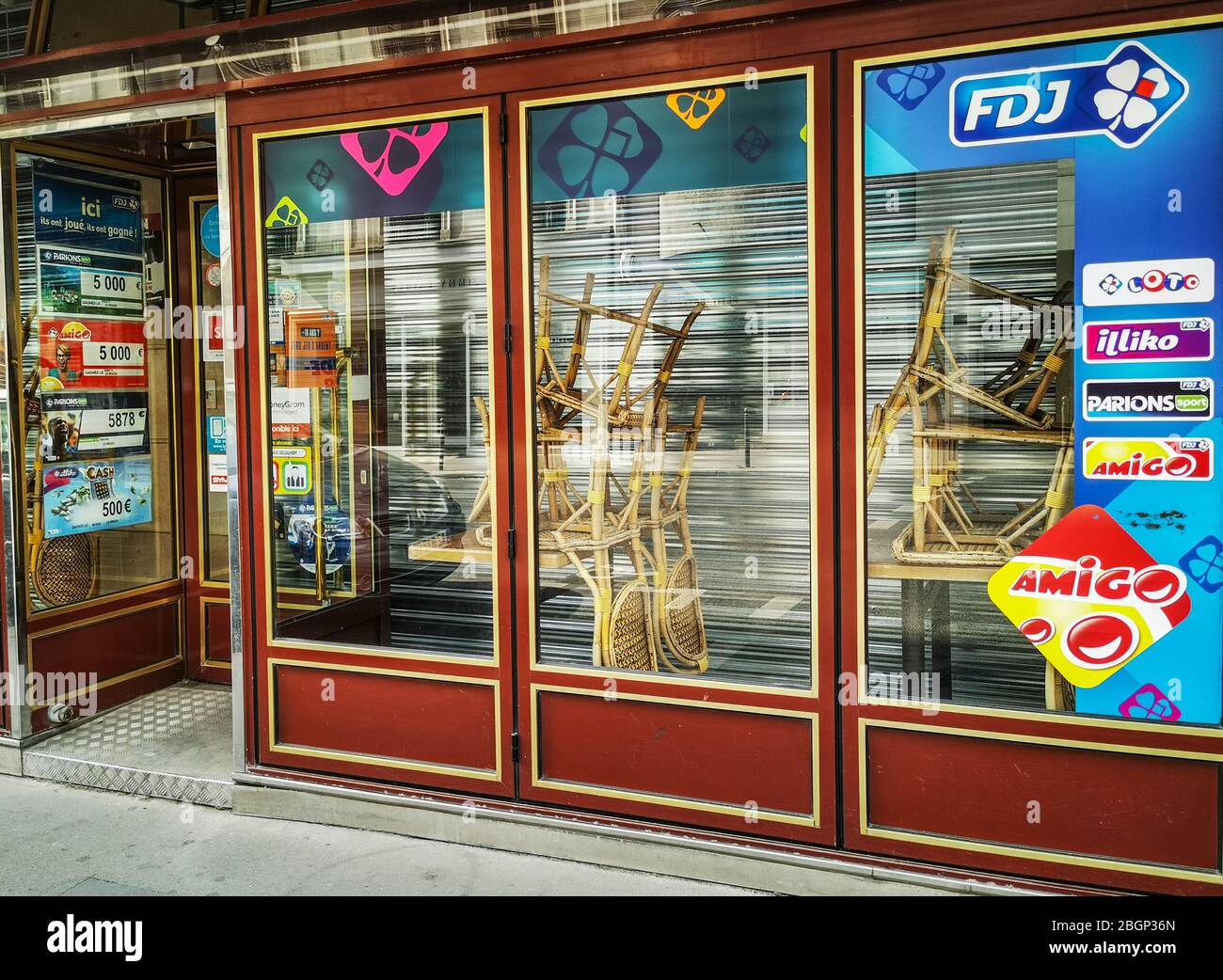 LE CORONAVIRUS A CESSÉ LE JEU DE SPORT Banque D'Images