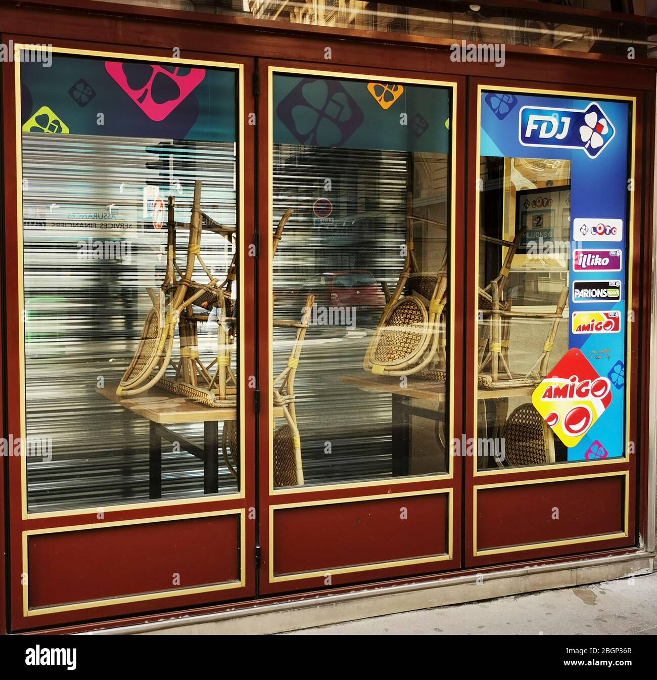 LE CORONAVIRUS A CESSÉ LE JEU DE SPORT Banque D'Images