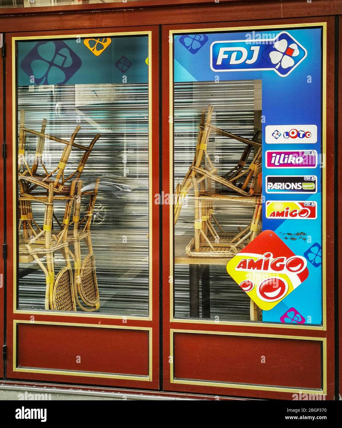 LE CORONAVIRUS A CESSÉ LE JEU DE SPORT Banque D'Images