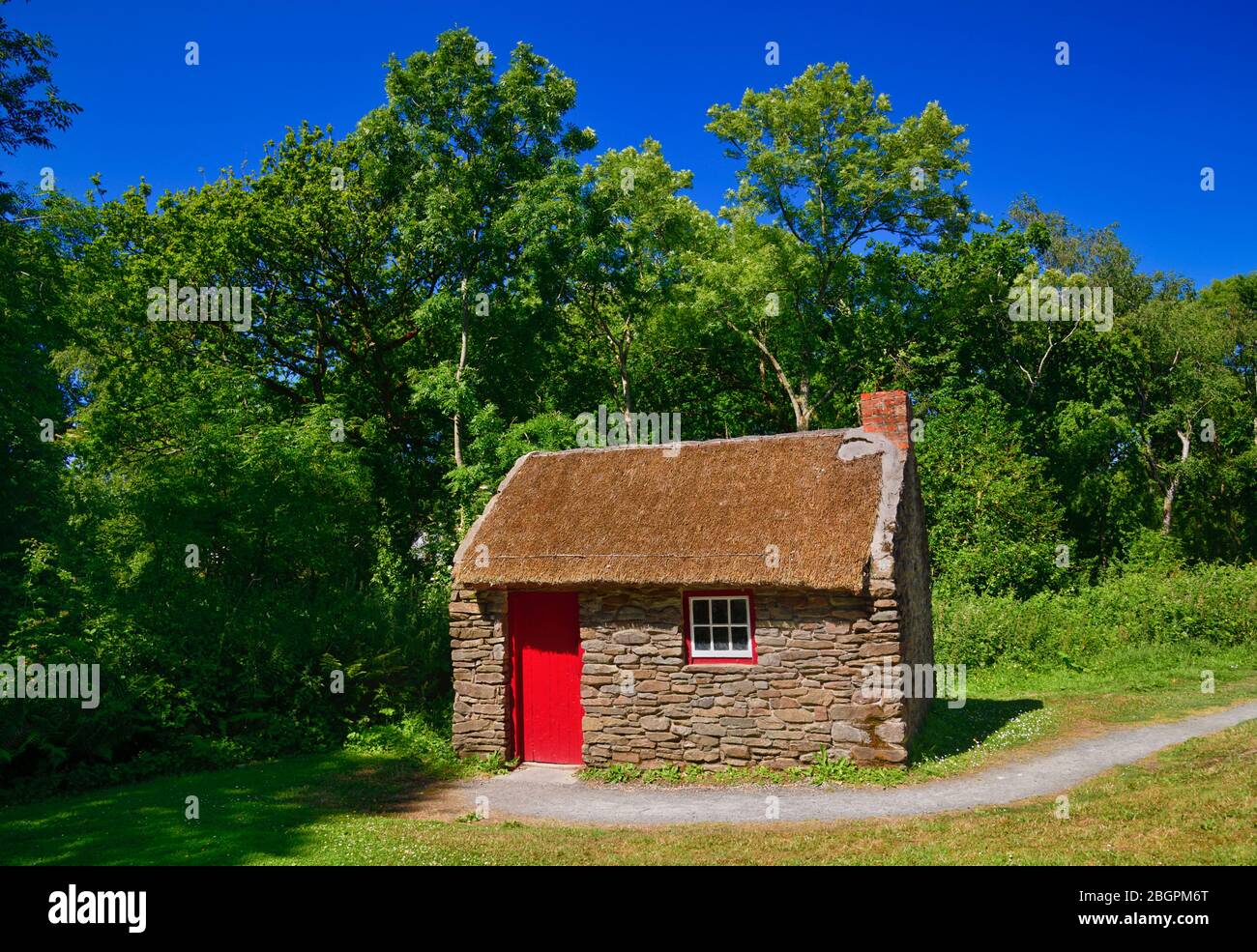 Irlande, County Down, Cultra, Ulster Folk and Transport Museum, Meenagarragh Cotstiers House. Banque D'Images