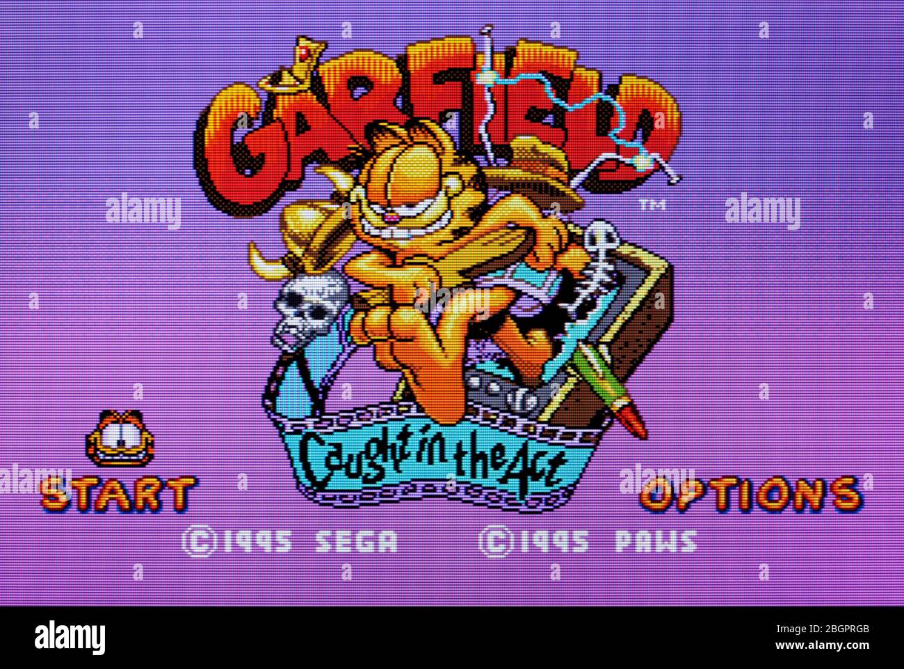 Garfield pris dans la Loi - Sega Genesis Mega Drive - usage éditorial seulement Banque D'Images