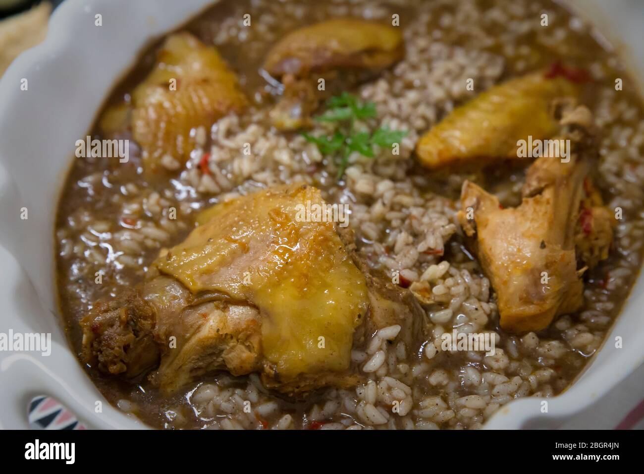 Riz cok maison, gastronomie du nord du Portugal. Banque D'Images