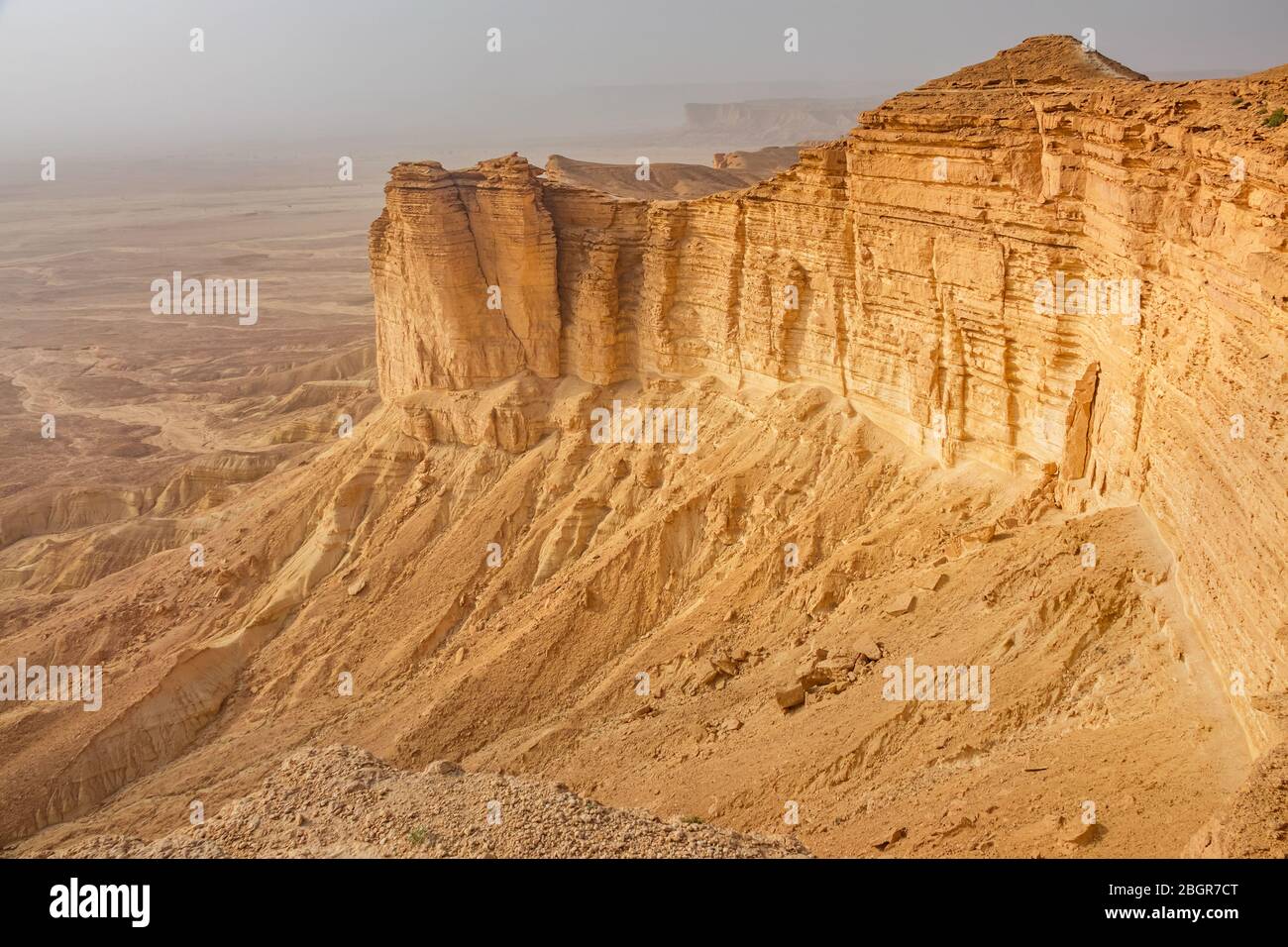 La périphérie du monde (Jebel Fihrayn), escarpement spectaculaire au nord-ouest de Riyad, Arabie Saoudite. Banque D'Images