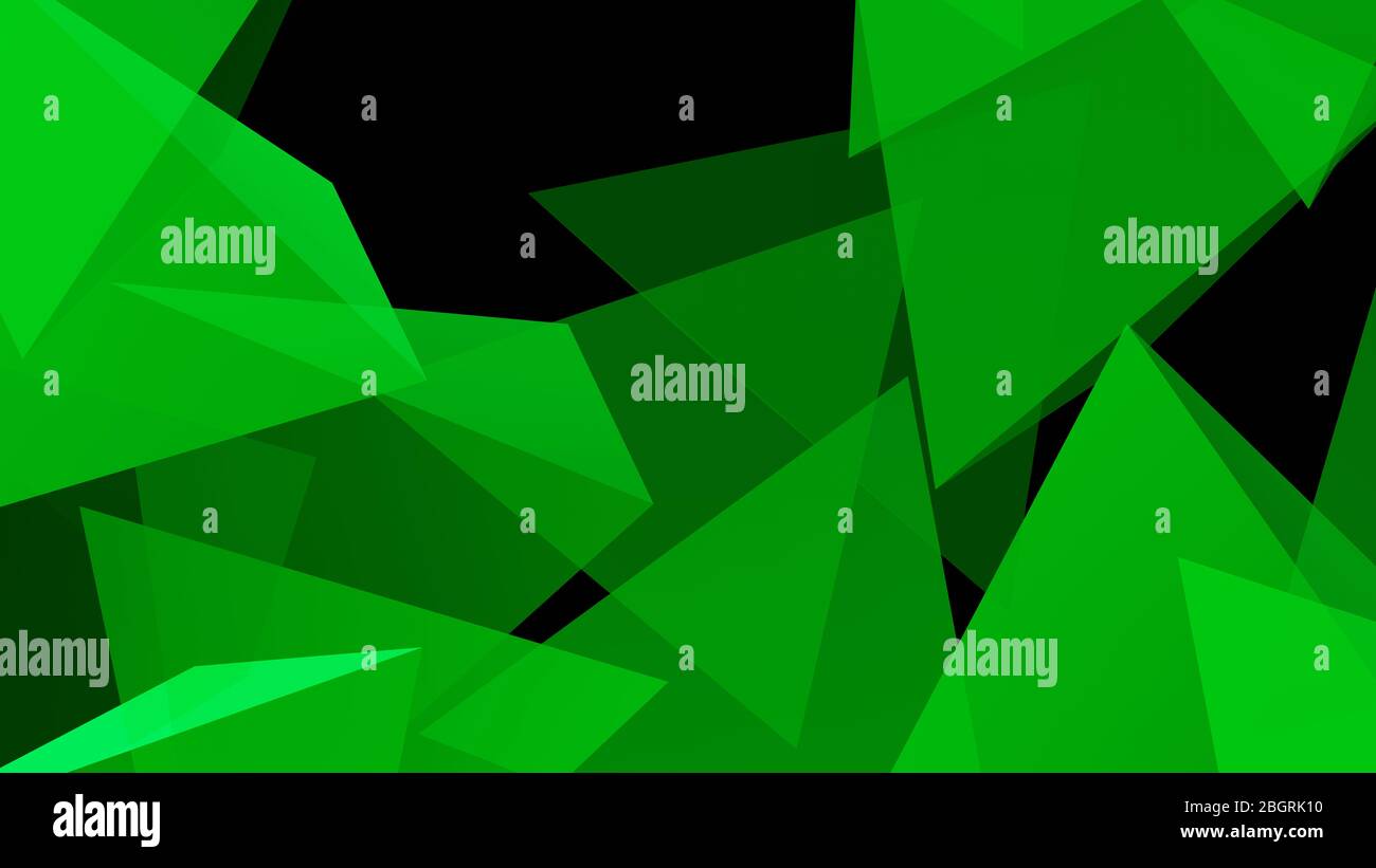 8 K triangles verts translucide mixtes Grand fond abstrait Banque D'Images