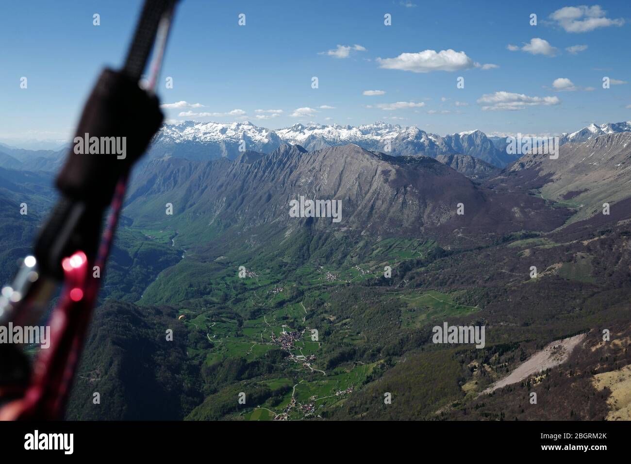 Drežnica, les montagnes de Kanin et au-delà. Slovénie Banque D'Images