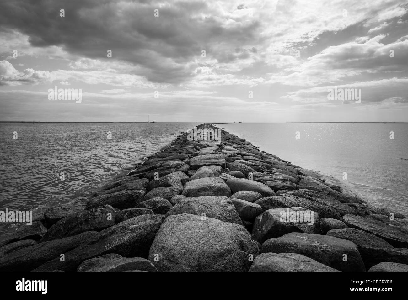 Jetée de Parnu Banque D'Images