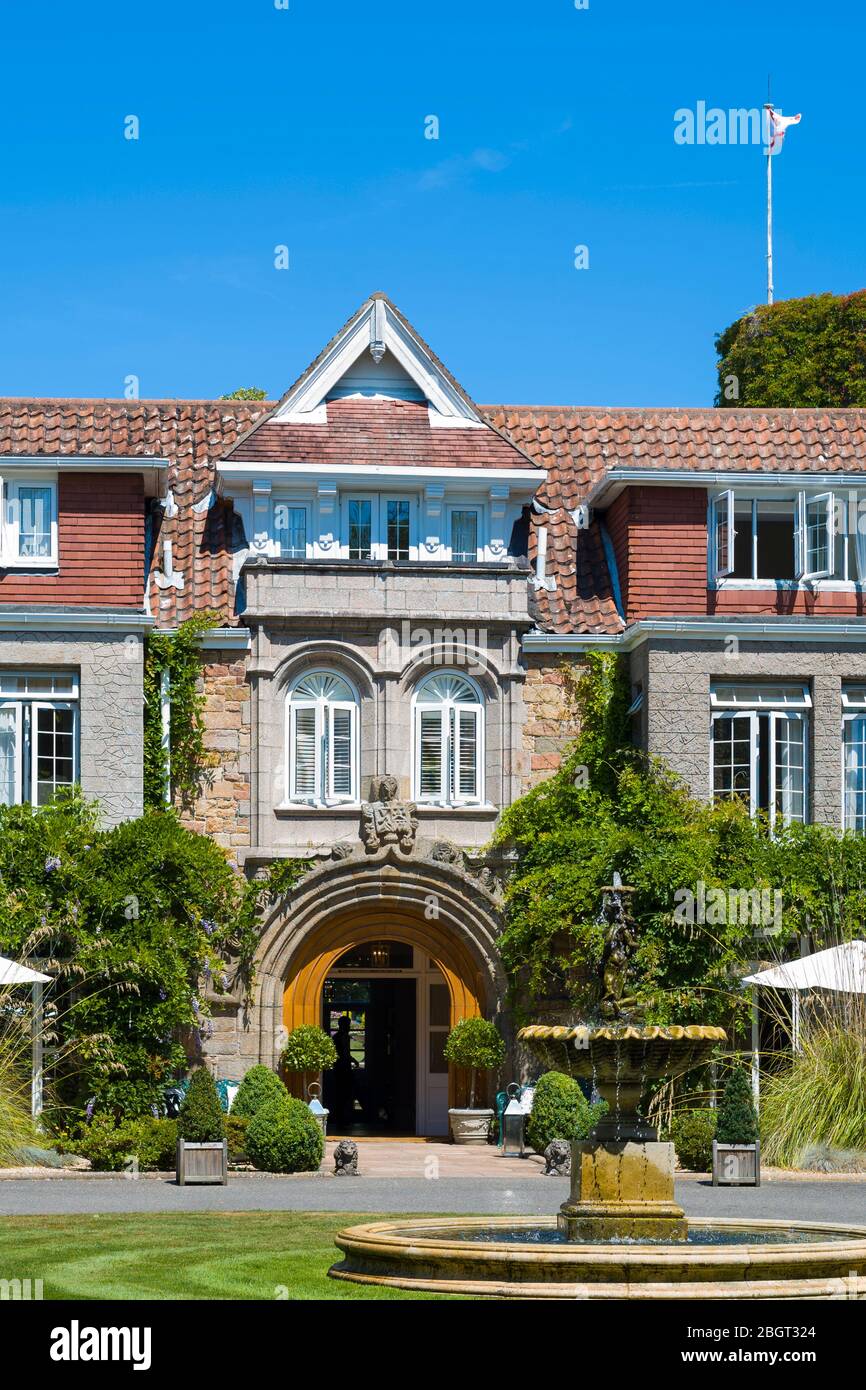 Le Longueville Manor Hotel, l'un des hôtels de luxe les plus populaires de Jersey, St Helier, Channel Isles Banque D'Images