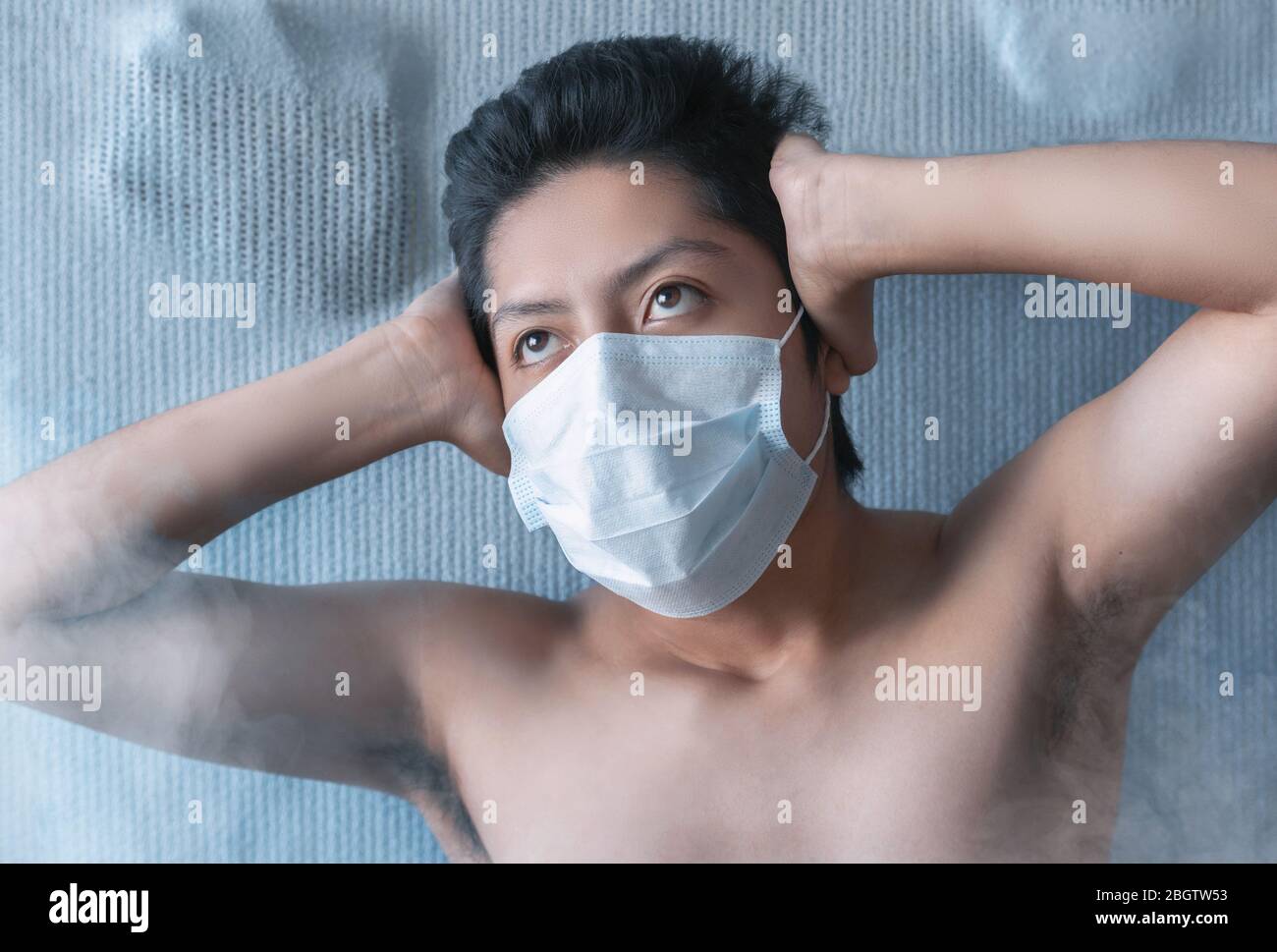 Covid-19 et l'anxiété dans le peuple Banque D'Images