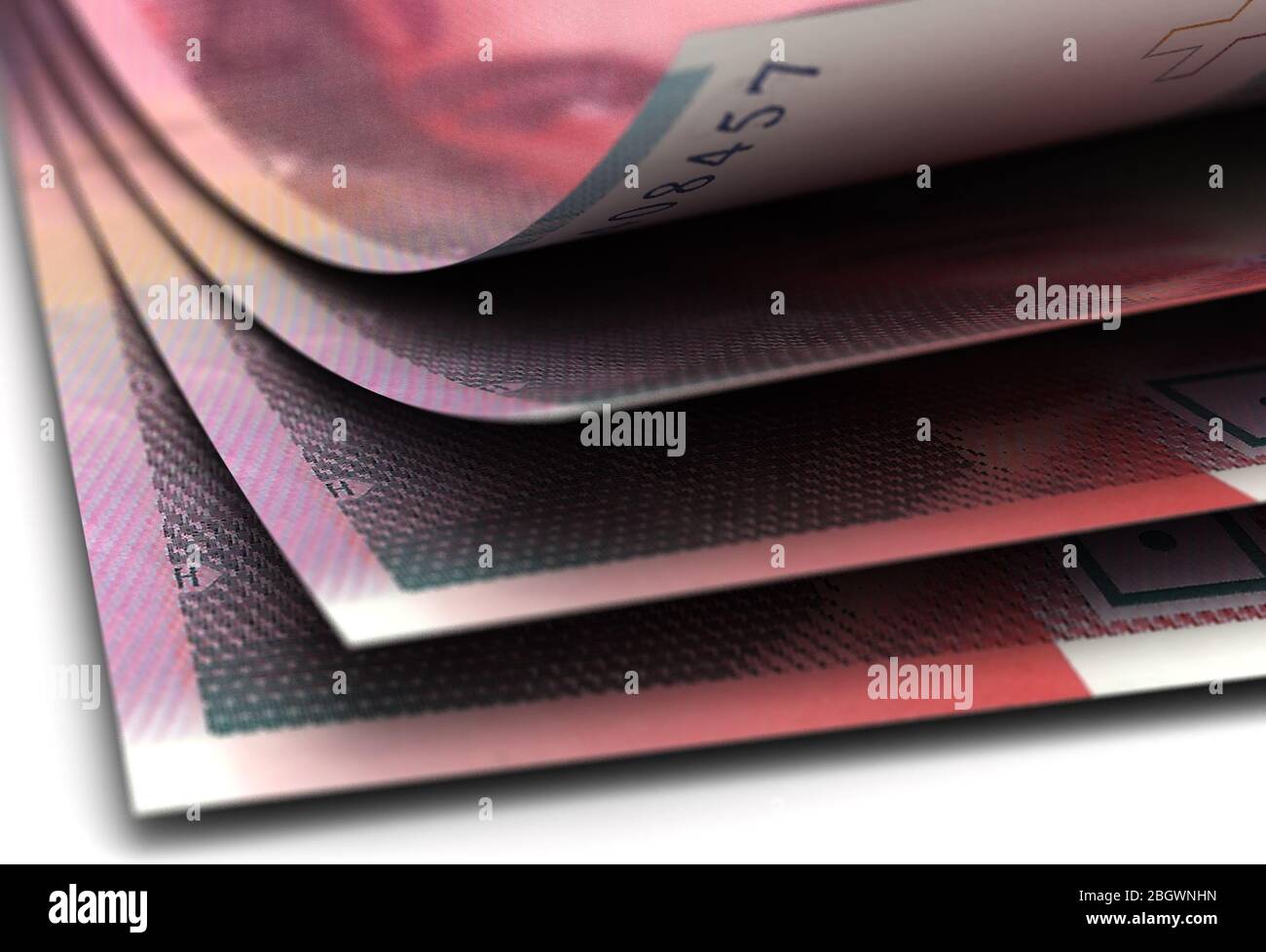 Clôture de la monnaie franc suisse Banque D'Images