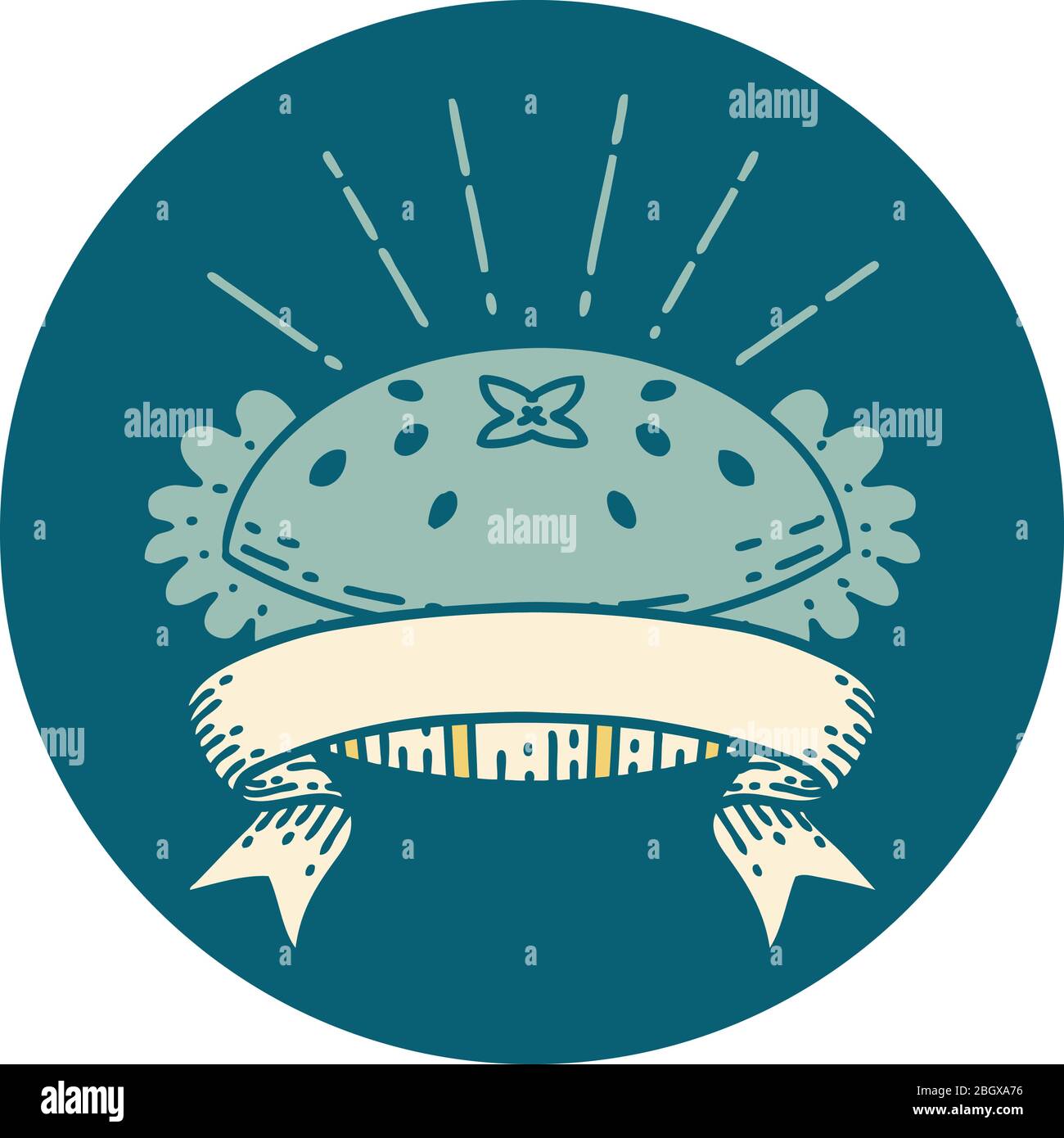 Icone D Un Gateau Incroyable Style Tatouage Image Vectorielle Stock Alamy