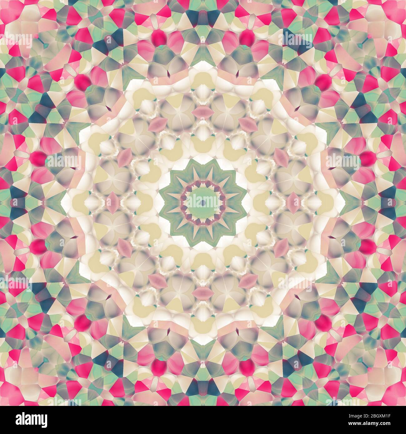 Élégant Mandala aux couleurs florales. Beau papier peint décoratif. Banque D'Images