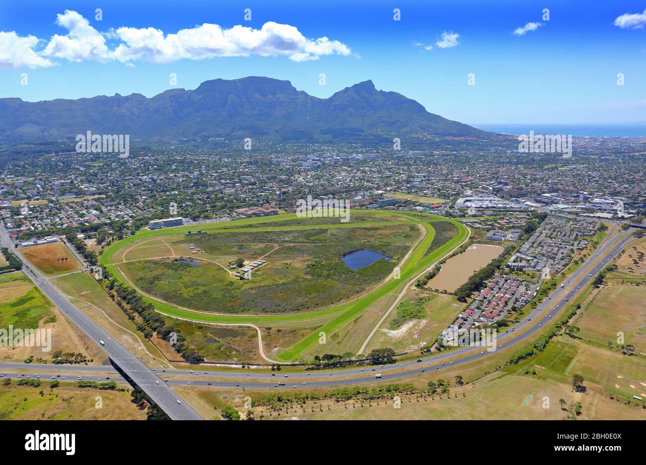 Photo aérienne de l'hippodrome de Kenilworth Banque D'Images