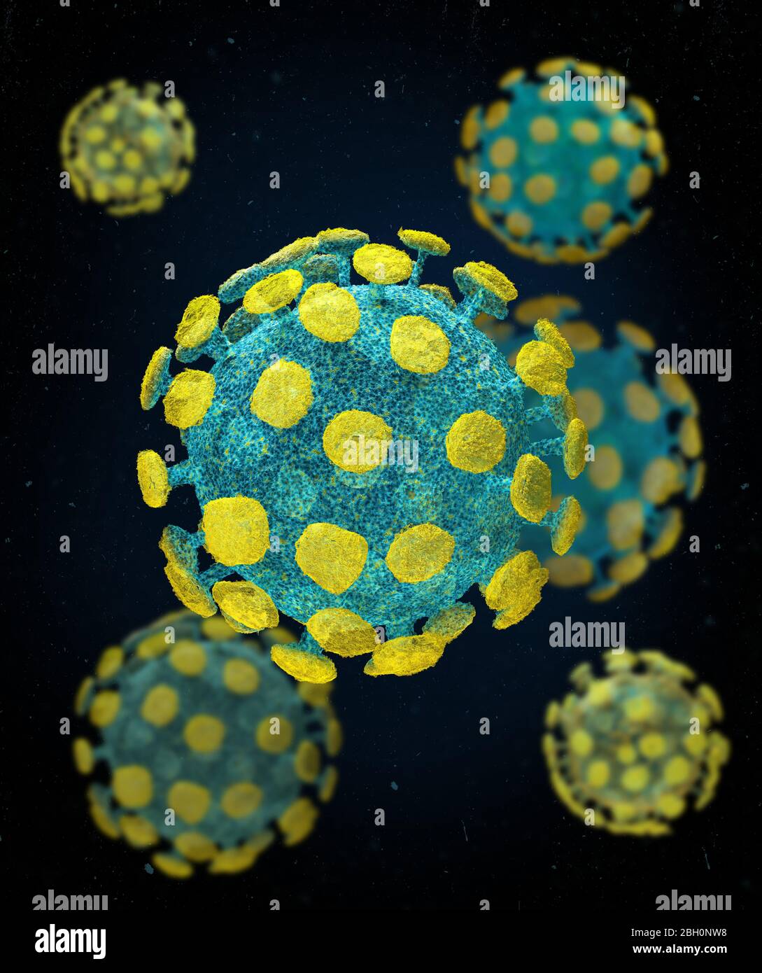 COVID-19 virus micromonde du concept humain Banque D'Images