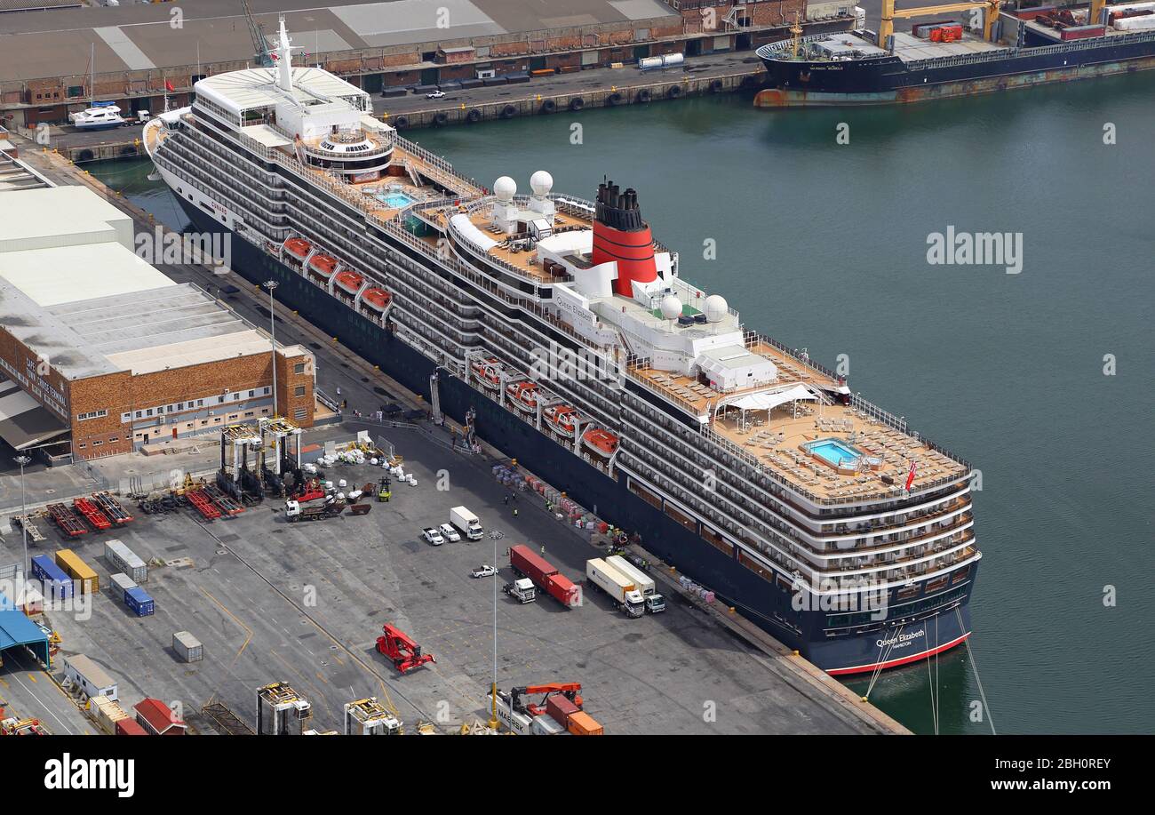 Photo aérienne des bateaux de croisière au terminal de croisière du Cap Banque D'Images