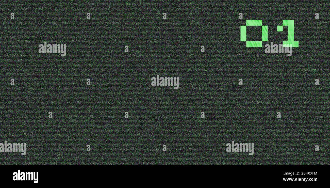 illustration du bruit de couleur du signal faible du téléviseur vert Banque D'Images