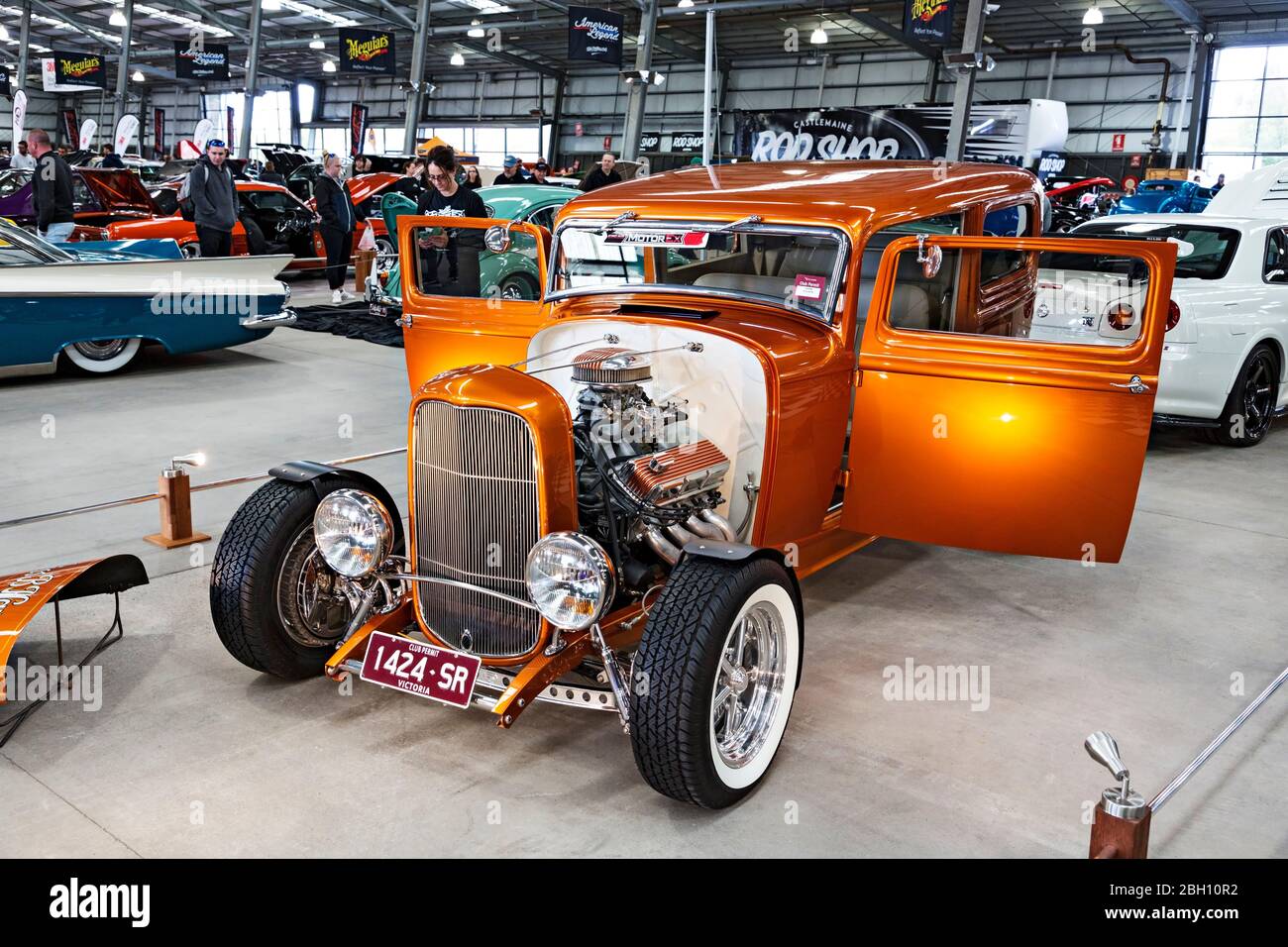 Automobiles / Hot Rod exposés lors d'un spectacle automobile à Melbourne Victoria Australie. Banque D'Images