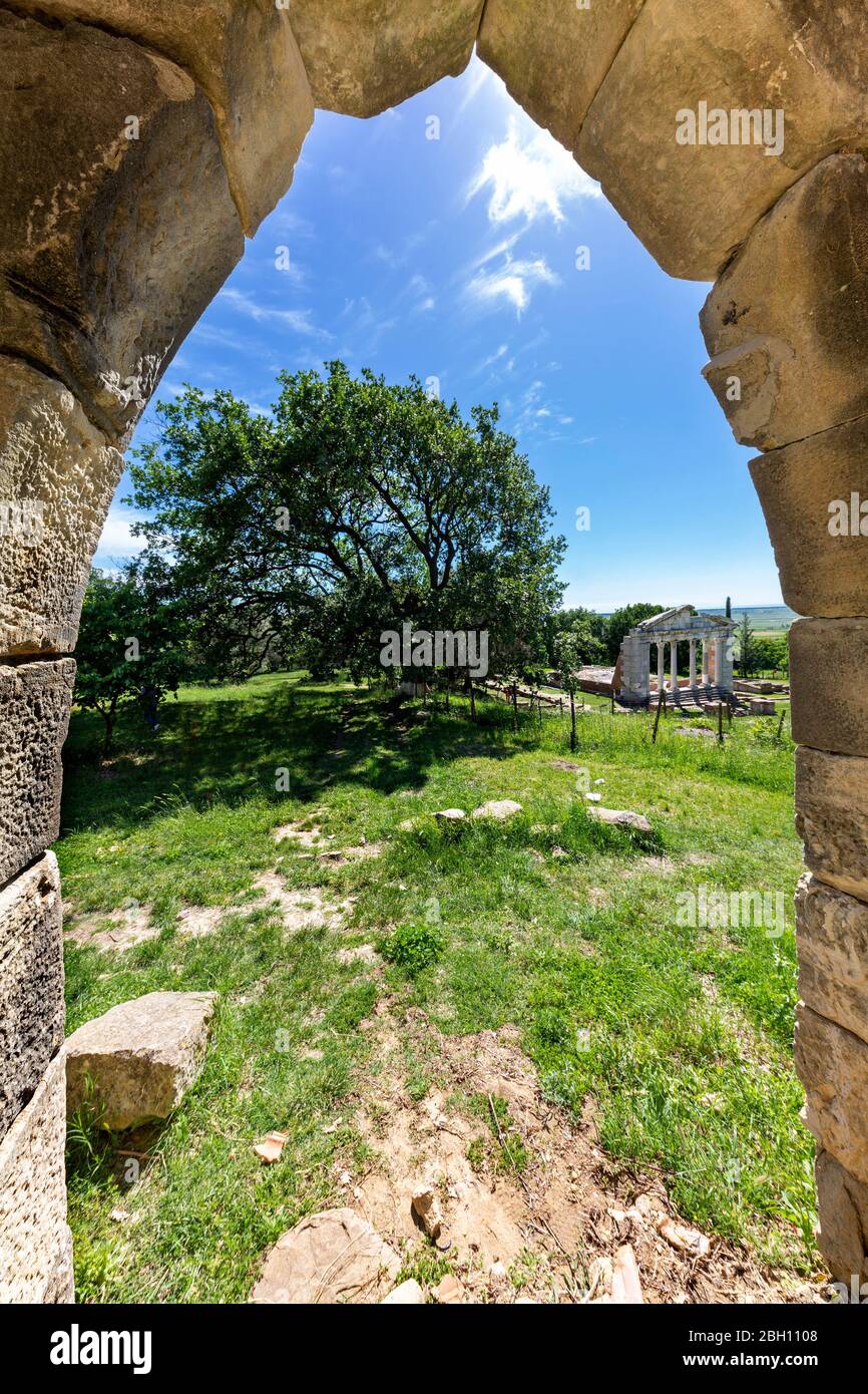 Vestiges historiques de l'ancienne ville grecque d'Apollonia en Albanie Banque D'Images
