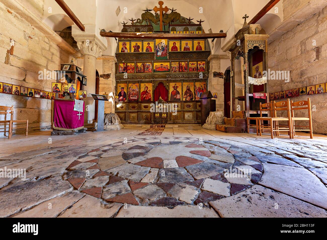 Église byzantine dédiée à Saint Marie, à Apollonia, Albanie Banque D'Images