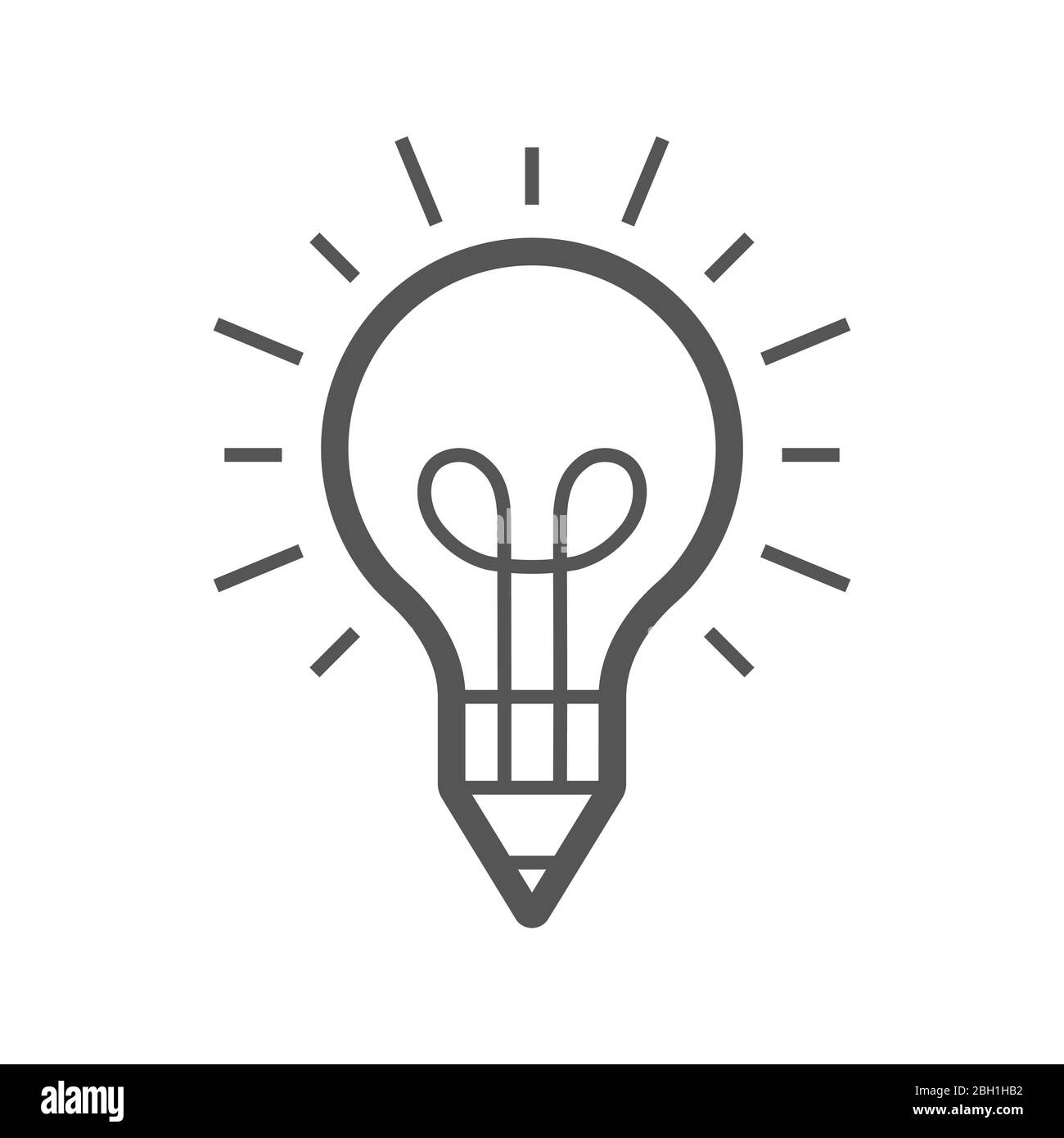 Modèle d'ampoule et de logo crayon. Conception vectorielle d'idée créative. Logotype de l'auteur intelligent. SPE 10 Illustration de Vecteur