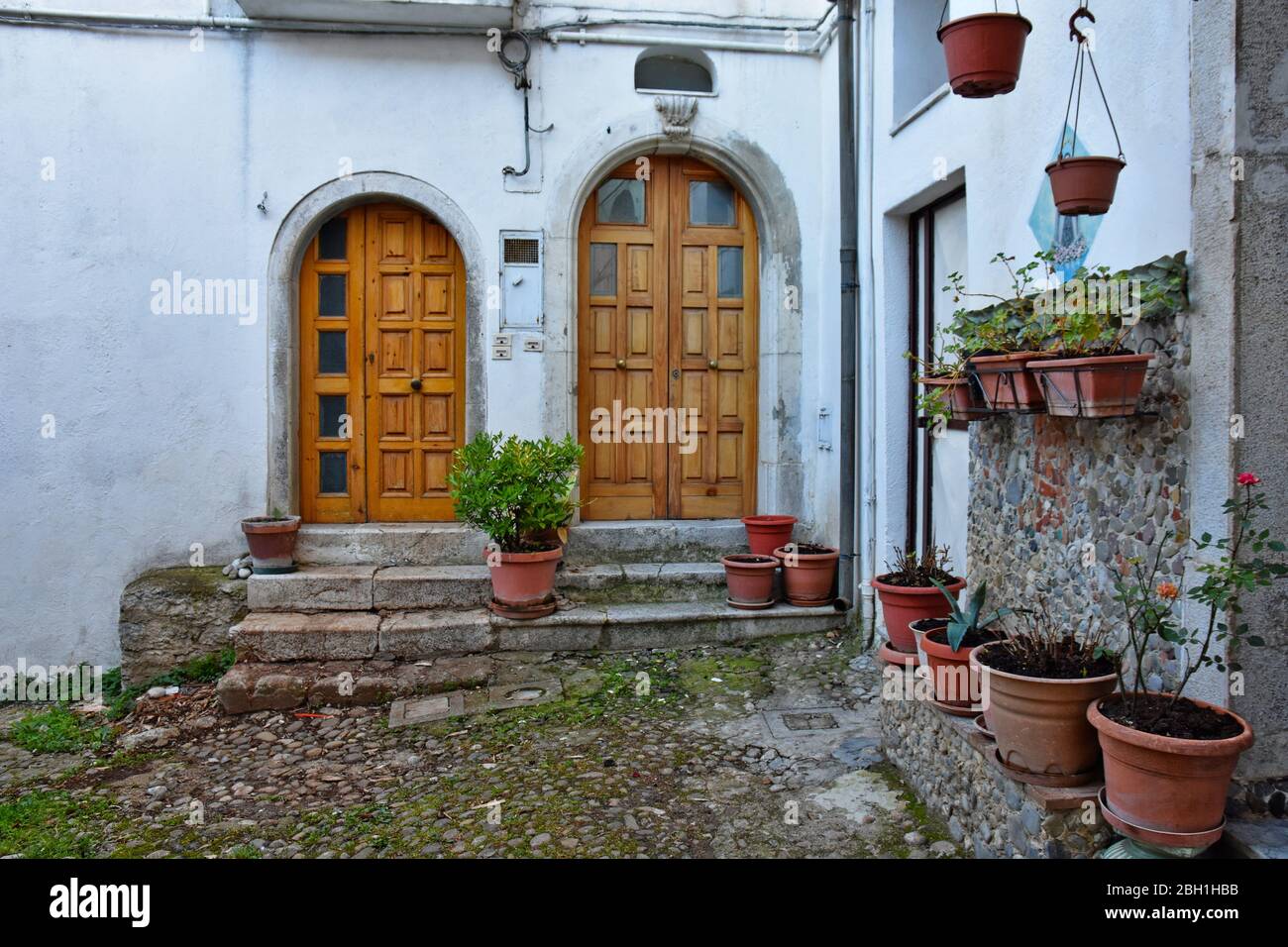 Le village de Buccino dans la province de Salerne, Italie Banque D'Images