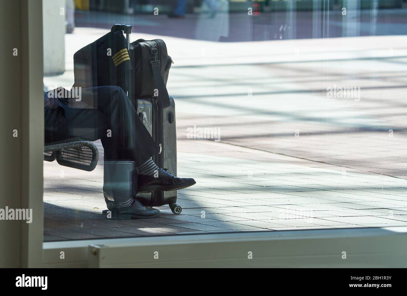 Freising, Allemagne, 22 avril 2020. Aéroport international de Munich Franz Josef Strauss comme balayé vide en raison de la maladie du virus Corona (COVID-19) le 22 avril 2020 à Freising, Allemagne. © Peter Schatz / Alay Live News Banque D'Images