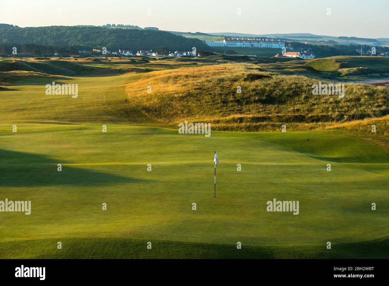 *STOCK IMAGES POUR ÉDITORIAL SEULEMENT* prises en juillet 2018 Turnberry, Ecosse, Royaume-Uni. 21 avril 2020. Photo : Trump Turnberry Golf Resort, propriété de l'Organisation Trump depuis 2014, situé dans la petite ville de Turnberry, Ayrshire, sur la côte ouest de l'Écosse. Depuis que Donald J Trump est devenu le président américain, il a transmis la propriété de ce recours à son fils, Eric Trump. Banque D'Images