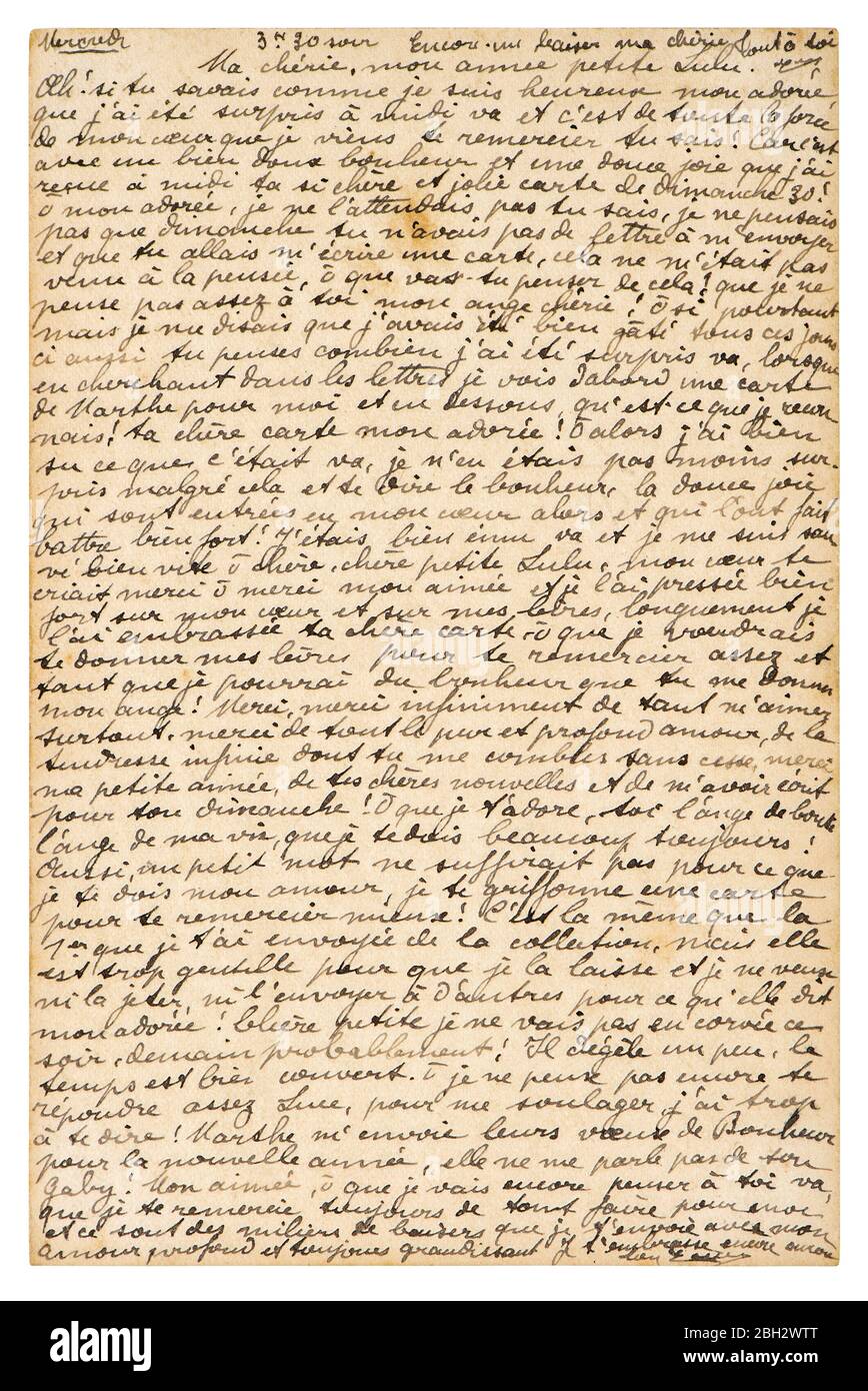 Feuille de papier utilisée texte manuscrit illisible. Fond de texture vintage Grunge Banque D'Images