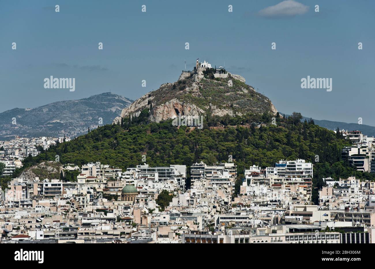 Le mont Lycabette, Athènes. Grèce Banque D'Images