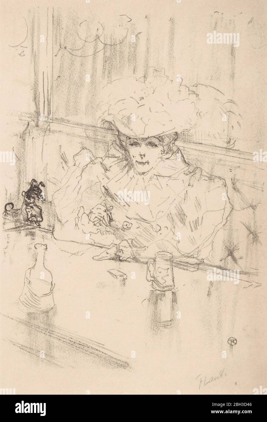 À la Brasserie Hanneton, 1898. Banque D'Images