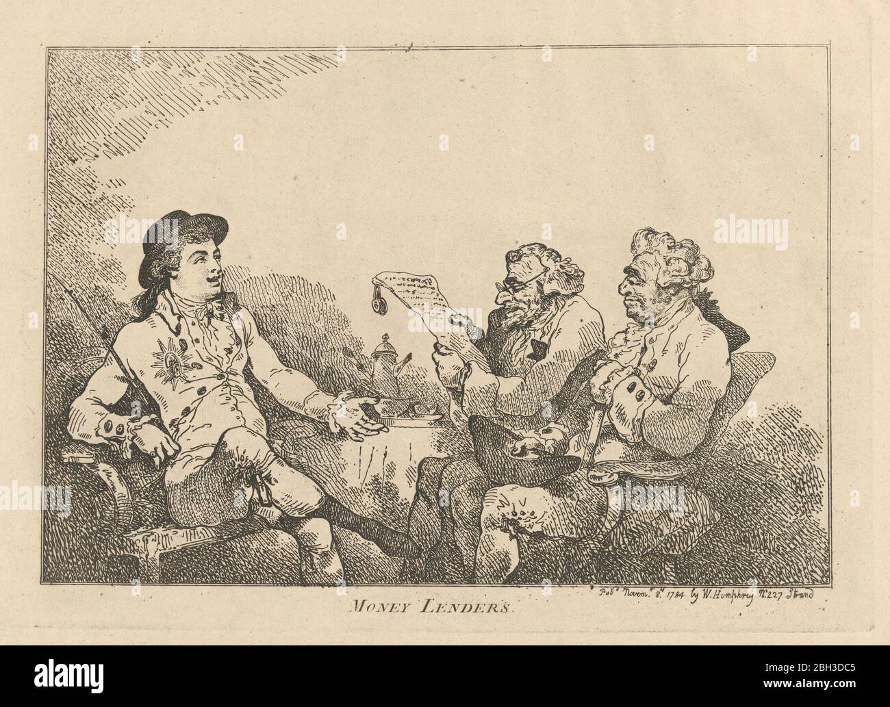 Prêteurs, 8 novembre 1784. Banque D'Images