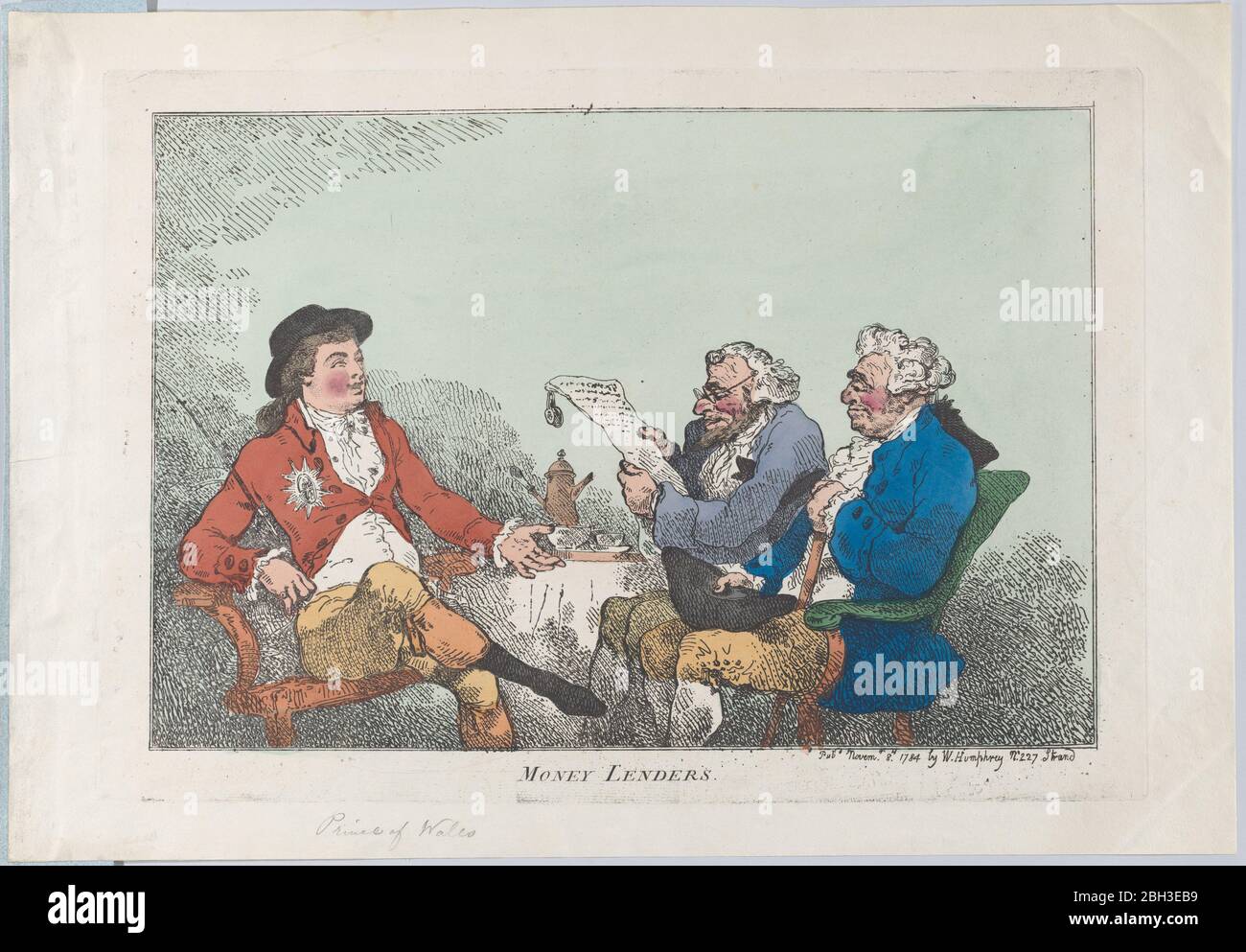 Prêteurs, 8 novembre 1784. Banque D'Images