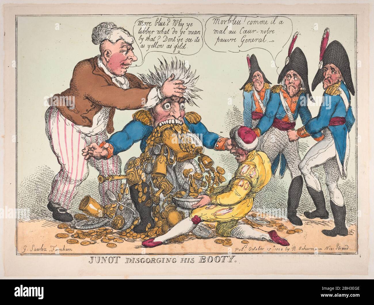 Junot dégorgeant son Booty, 17 octobre 1808. Banque D'Images
