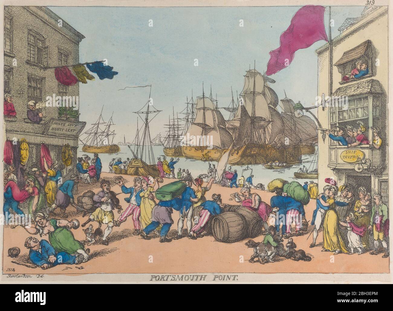 Portsmouth Point, 1814. Banque D'Images