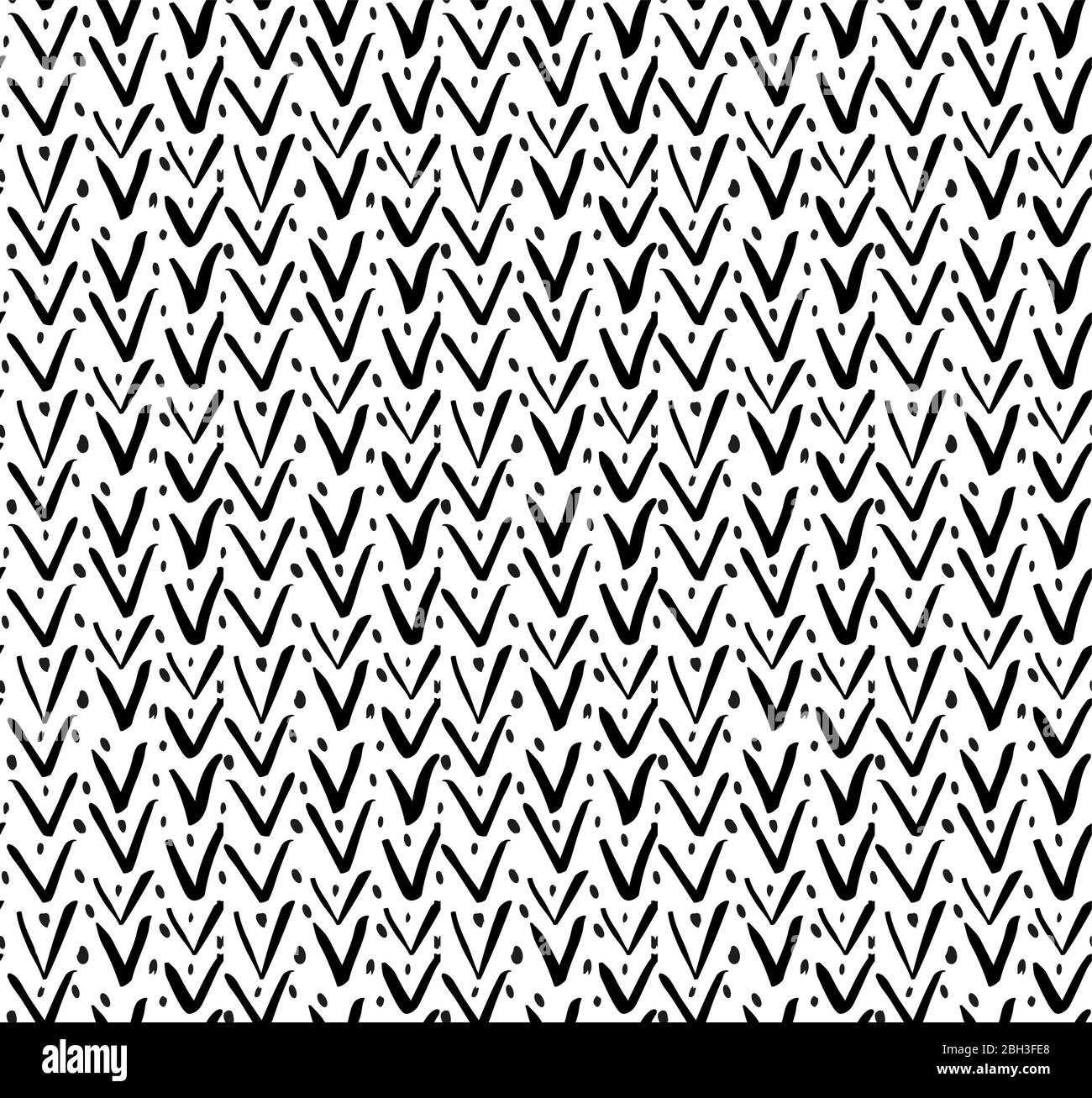 Motif à pois et à tiches. Les tiques noires sur fond blanc. Cochez et marquez sans coutures Vector Illustrator pour les vêtements, le tissu, le textile et la couverture Illustration de Vecteur