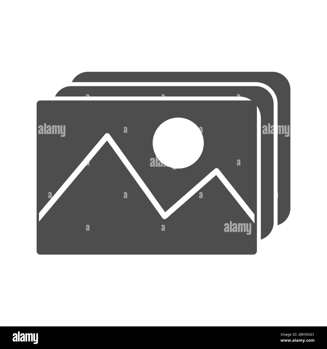 icône de galerie ou d'album simple avec photos ou images. Conception simple de stock isolée sur un fond blanc pour les sites Web et les applications Illustration de Vecteur