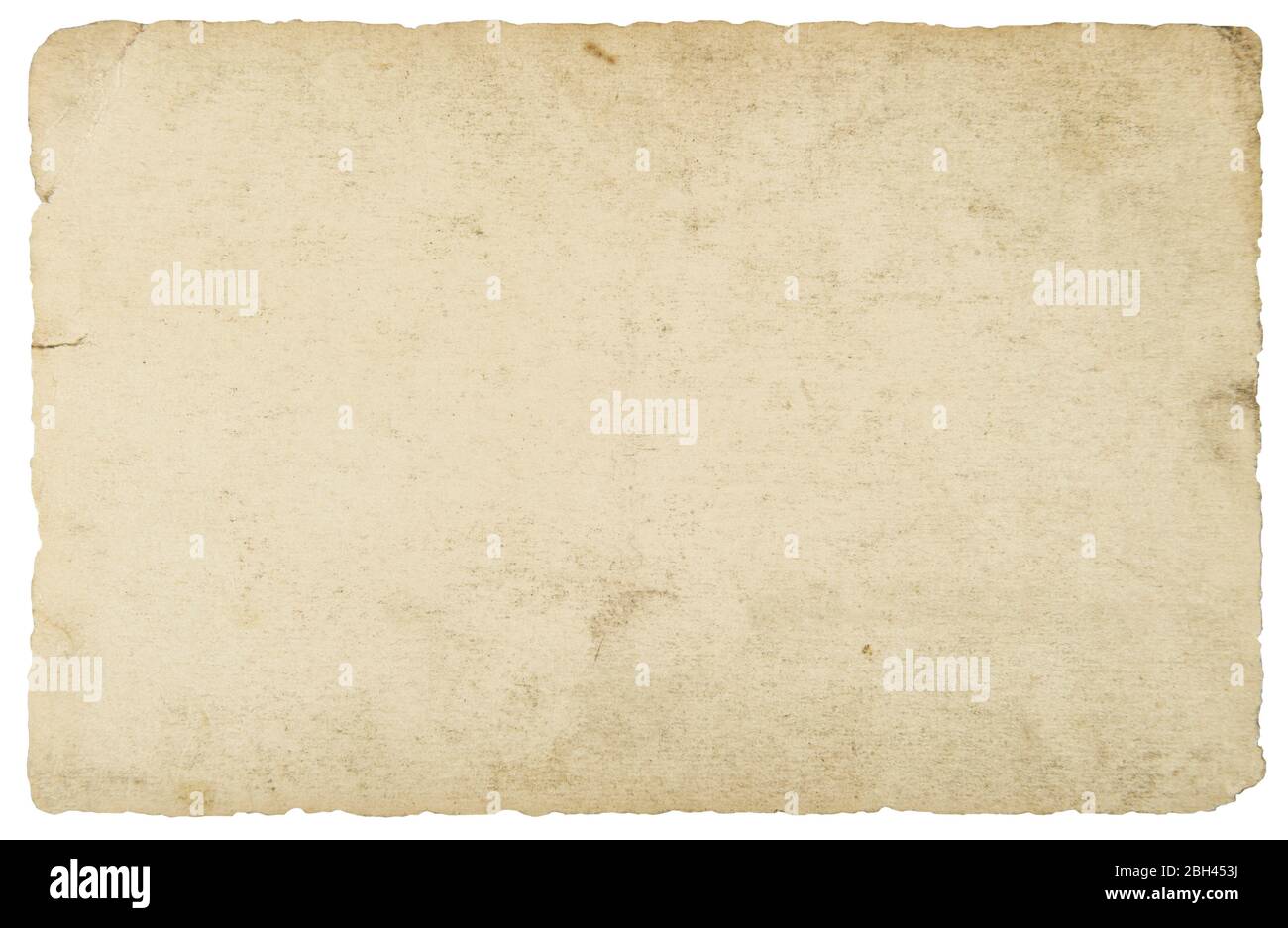 Texture du papier utilisée. Vieux carton isolé sur fond blanc Banque D'Images