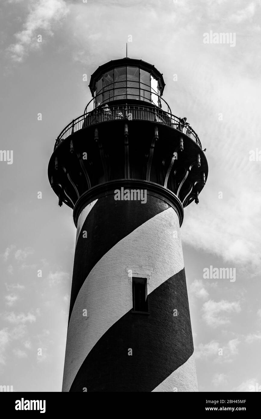 Phare noir et blanc Banque D'Images