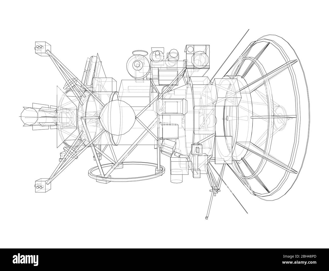 Concept de satellite de communication. Vecteur Illustration de Vecteur