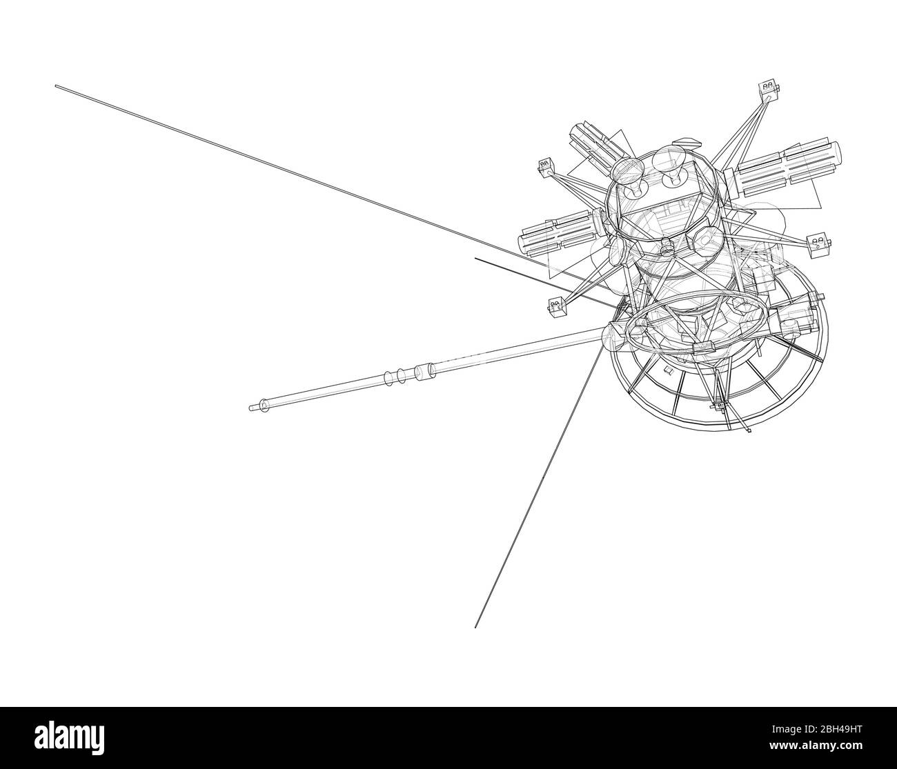 Concept de satellite de communication. Vecteur Illustration de Vecteur