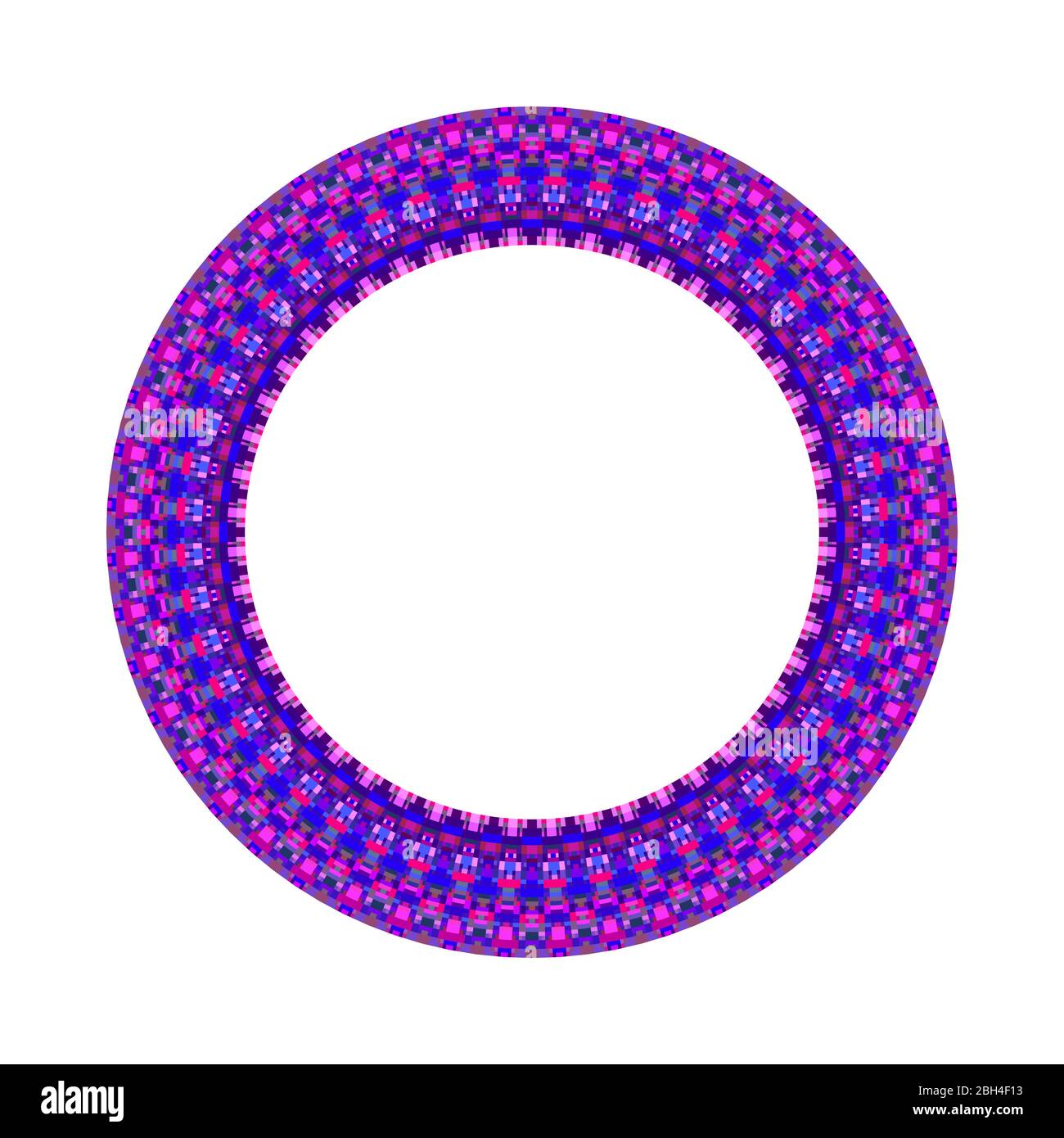 Cadre rond en mosaïque - élément vectoriel coloré abstrait géométrique Illustration de Vecteur